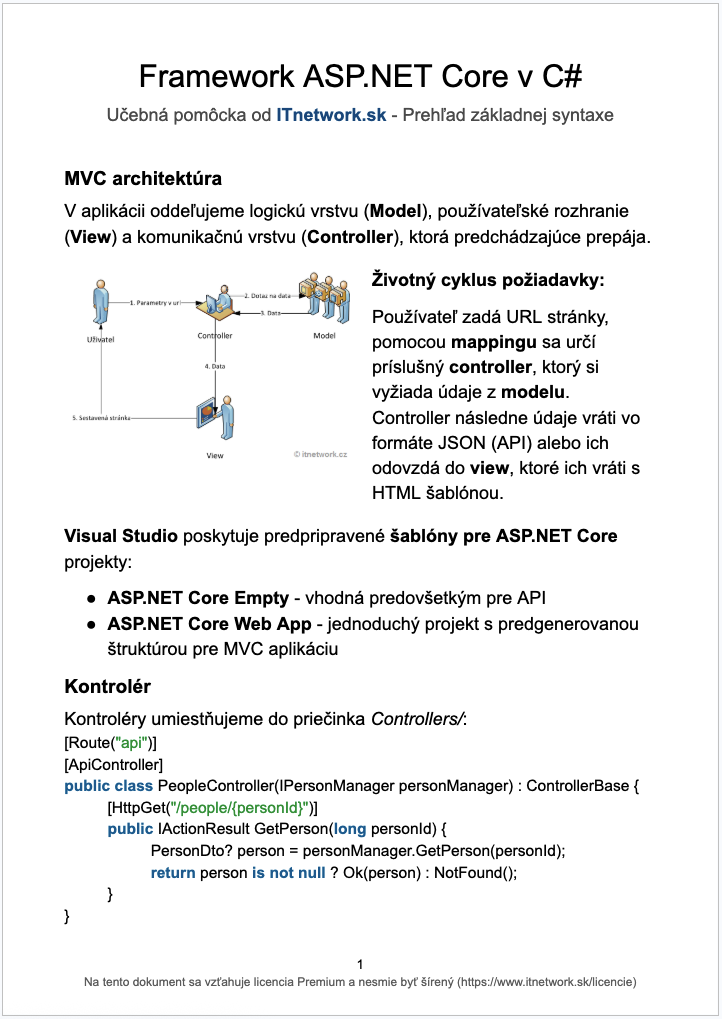 Základy ASP.NET Core MVC