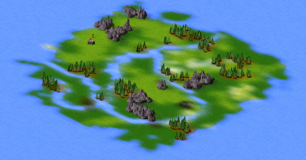 Veľmi malý skúšobný svet vygenerovaný z obrázku mapy. - Online kurzy programovania v PHP - Najväčší slovenský e-learning