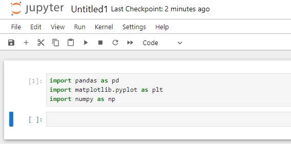 Nový projekt v Jupyter Notebook - Pandas - Vizualizácia dát v Pythone