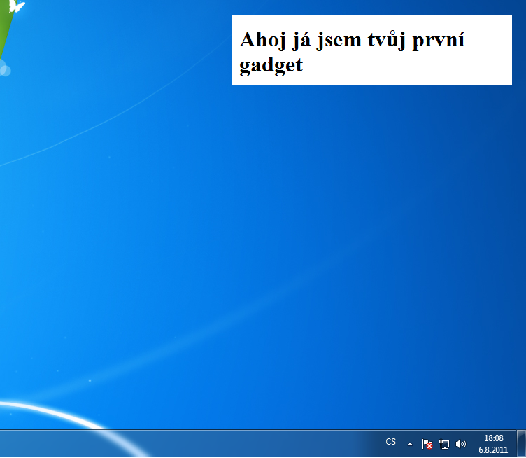 Váš prvý Gadget - Windows