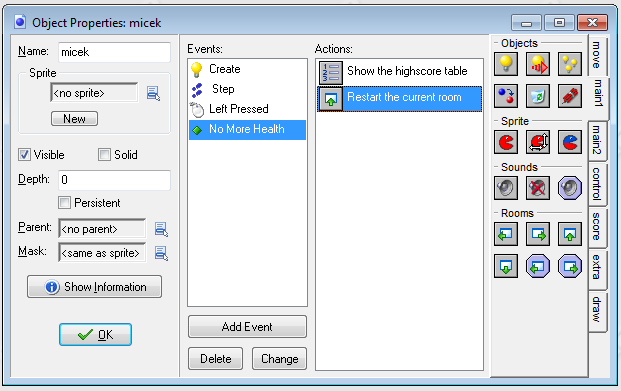 Stav po dokončení ďalšieho eventu – No More Health - Game maker - Jednoduché hry