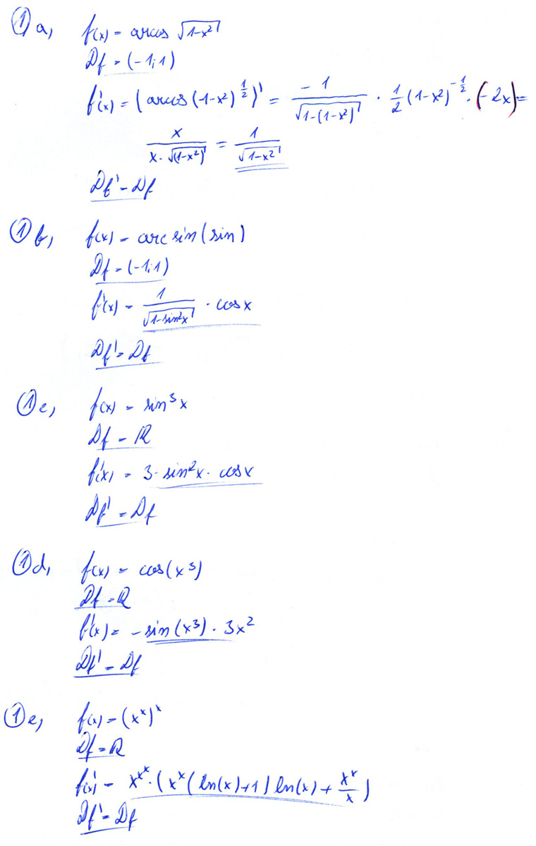 Matematická analýza – Derivácia funkcie
