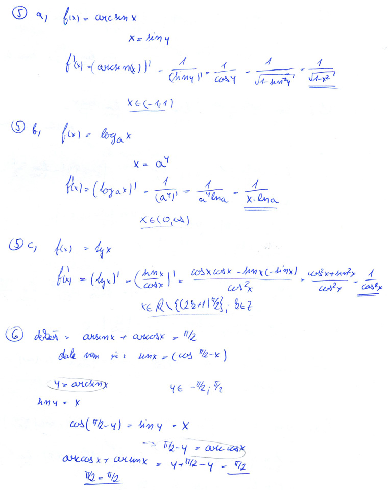 Matematická analýza – Derivácia funkcie